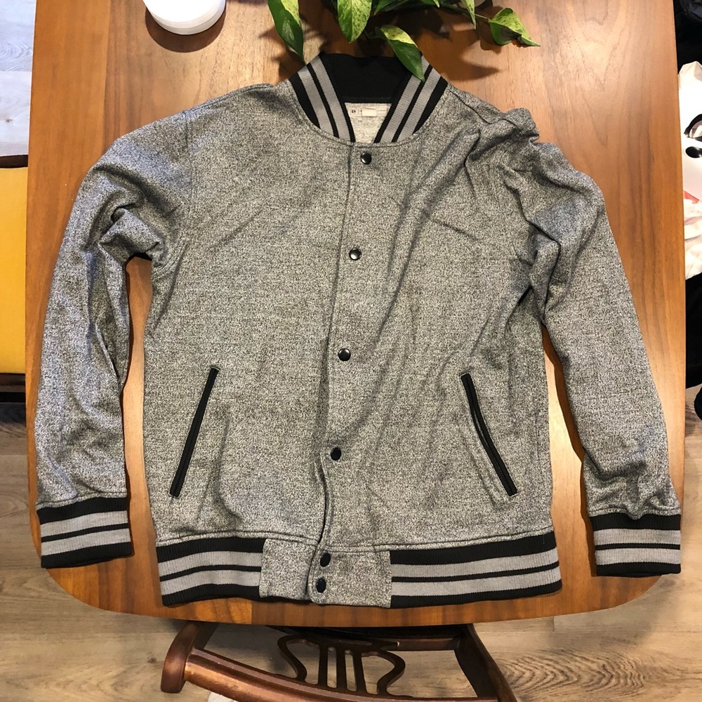 Heather Grey Bomber Jacket